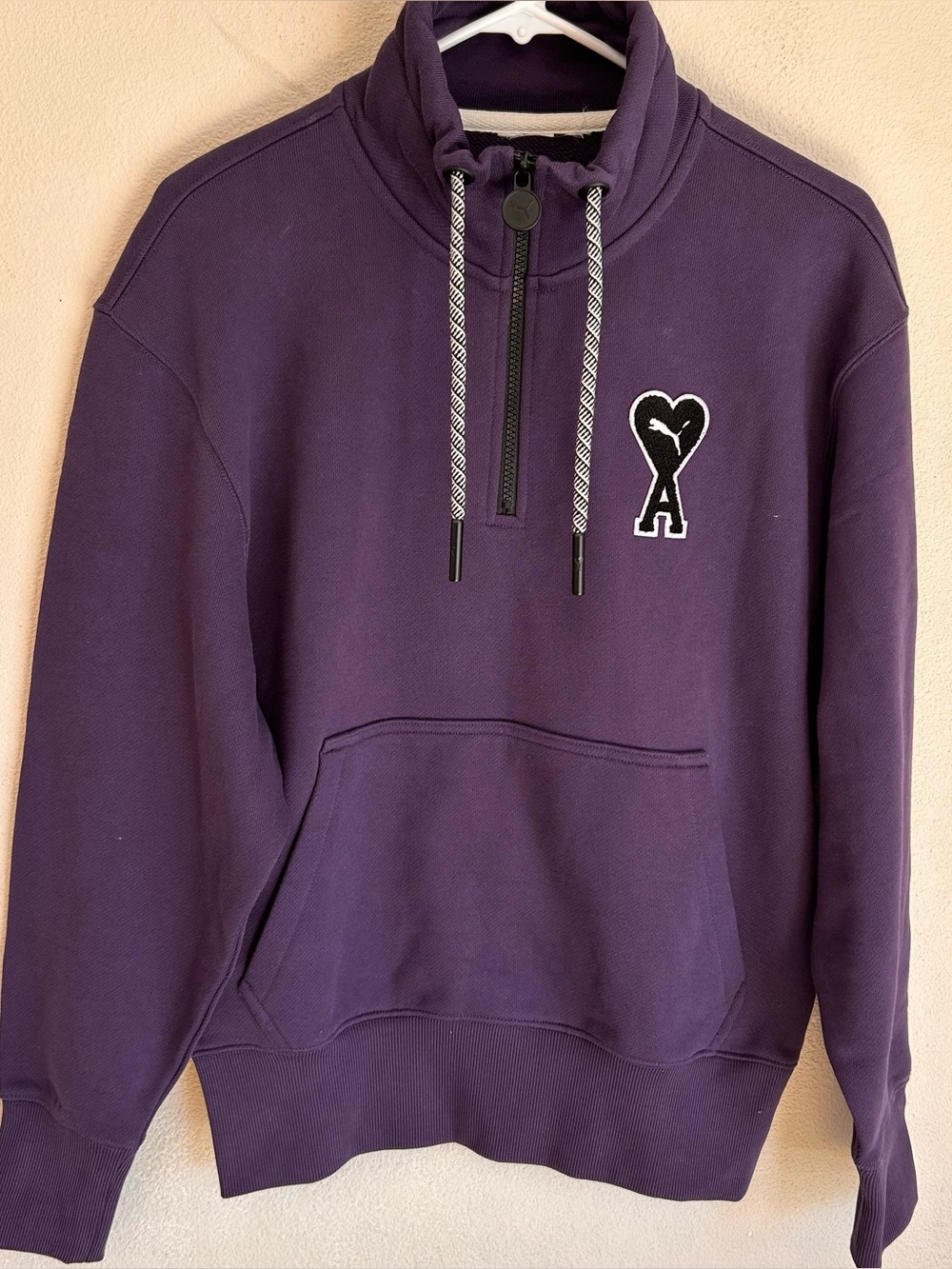 Puma x AMI Alexandre Mattiussi Women's Half-Zip High Sweatshirt S Purple READ